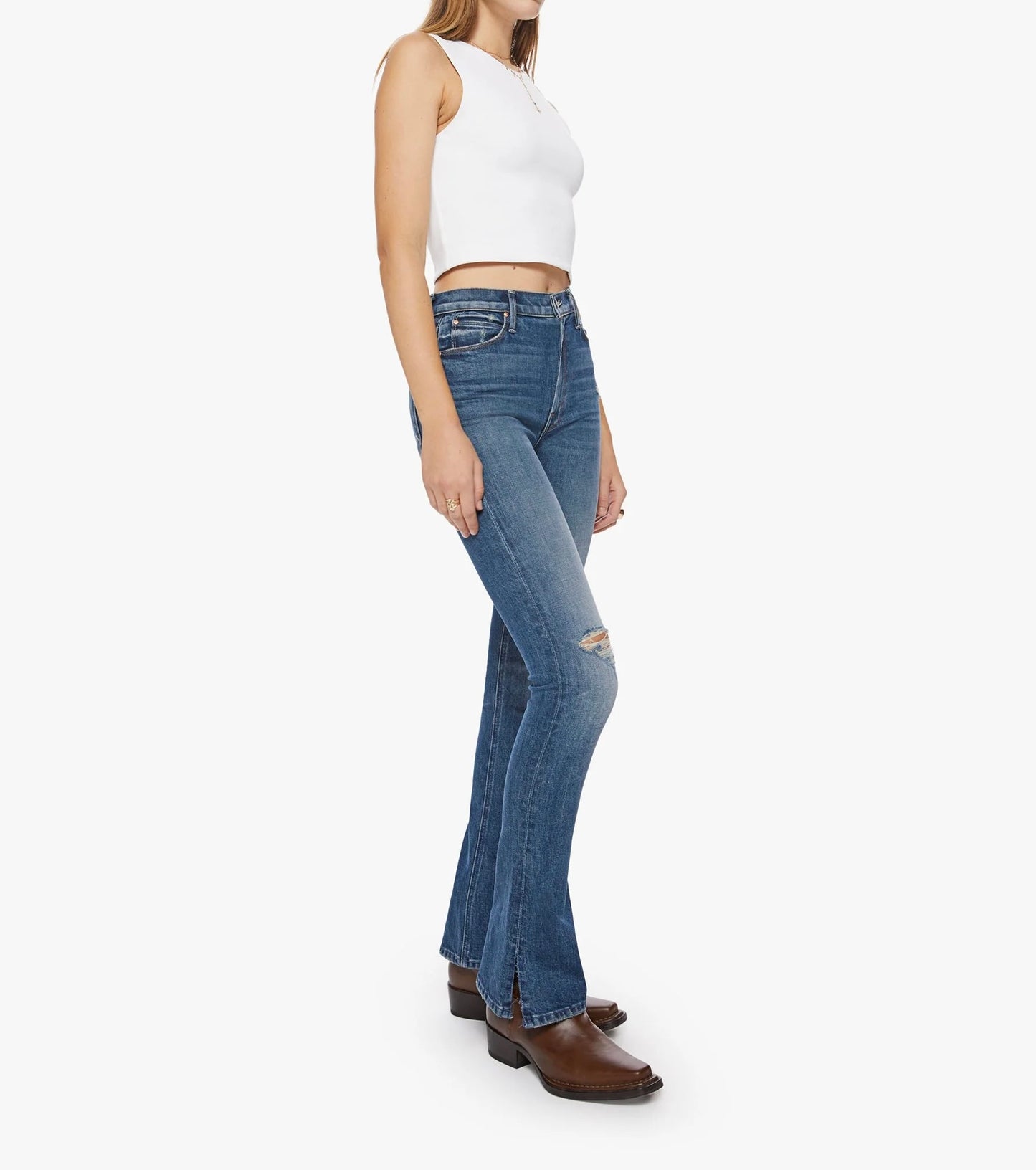 MOTHER - Women - Morning Chores High Waisted Runaway Slice Heel