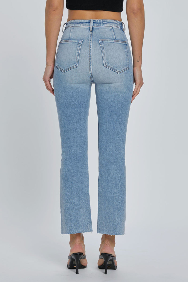 Hidden Jeans - Women - Light Blue Happi Front Pocket Stretch Crop Flare