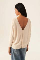 ba&sh - Women - Off White Elsy V-Neck Backless Sweater