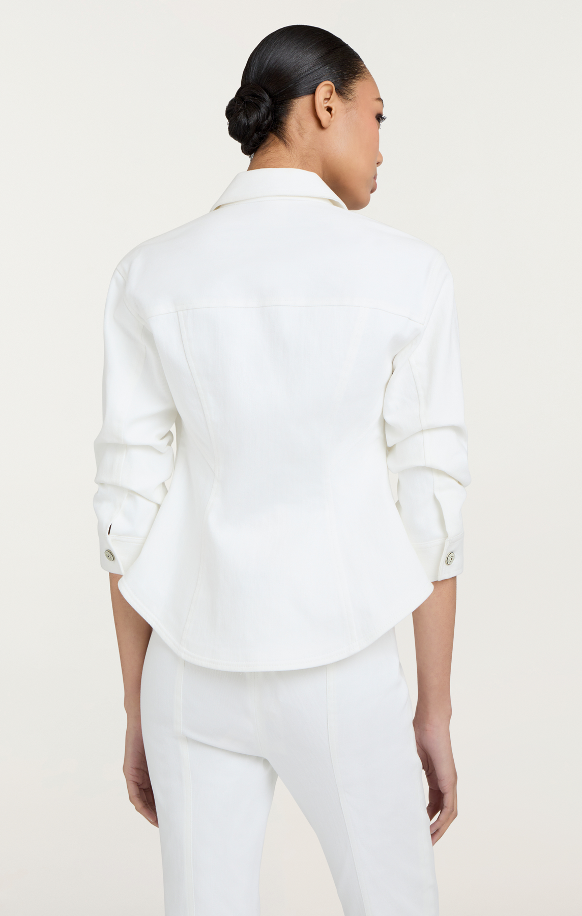 Cinq A Sept - Women - White Denim Scrunched Canyon Jacket