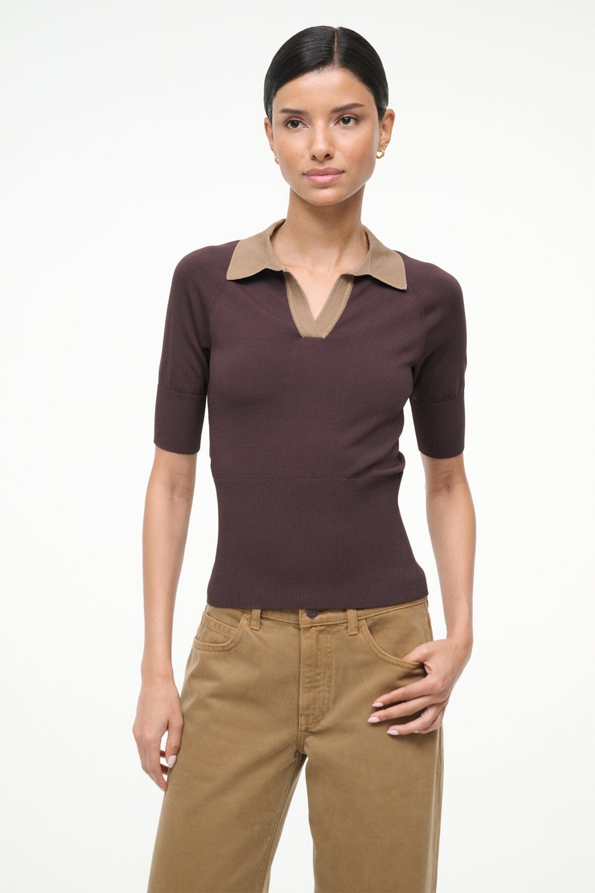 Staud - Women - Earth Taupe Gene Top