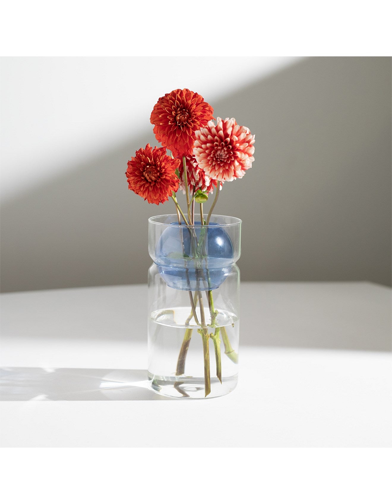 FAZEEK  Clear + Blue Balance Vase