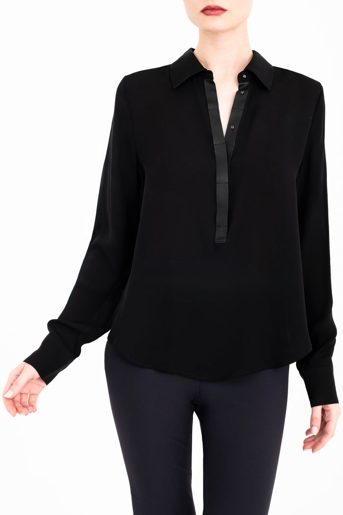 Elaine Kim - Women - Black Clarice Pullover Shirt