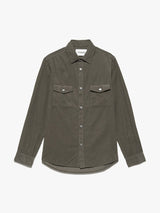 FRAME - Men - Mocha Double Pocket Micro Cord Shirt