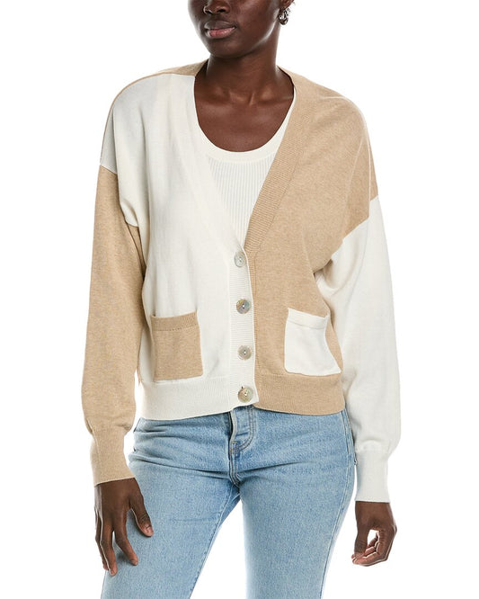 Brodie - Women - Crema Ice/Water Half and Half Cardi