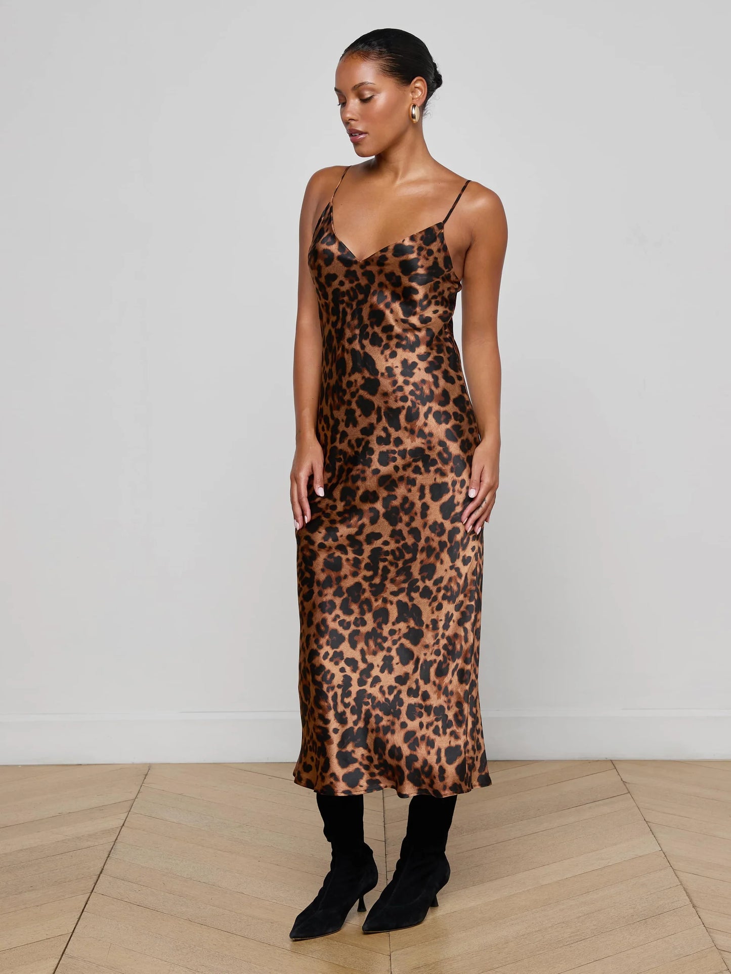 L'Agence - Women -Leopard  Seridie Silk Slip Dress