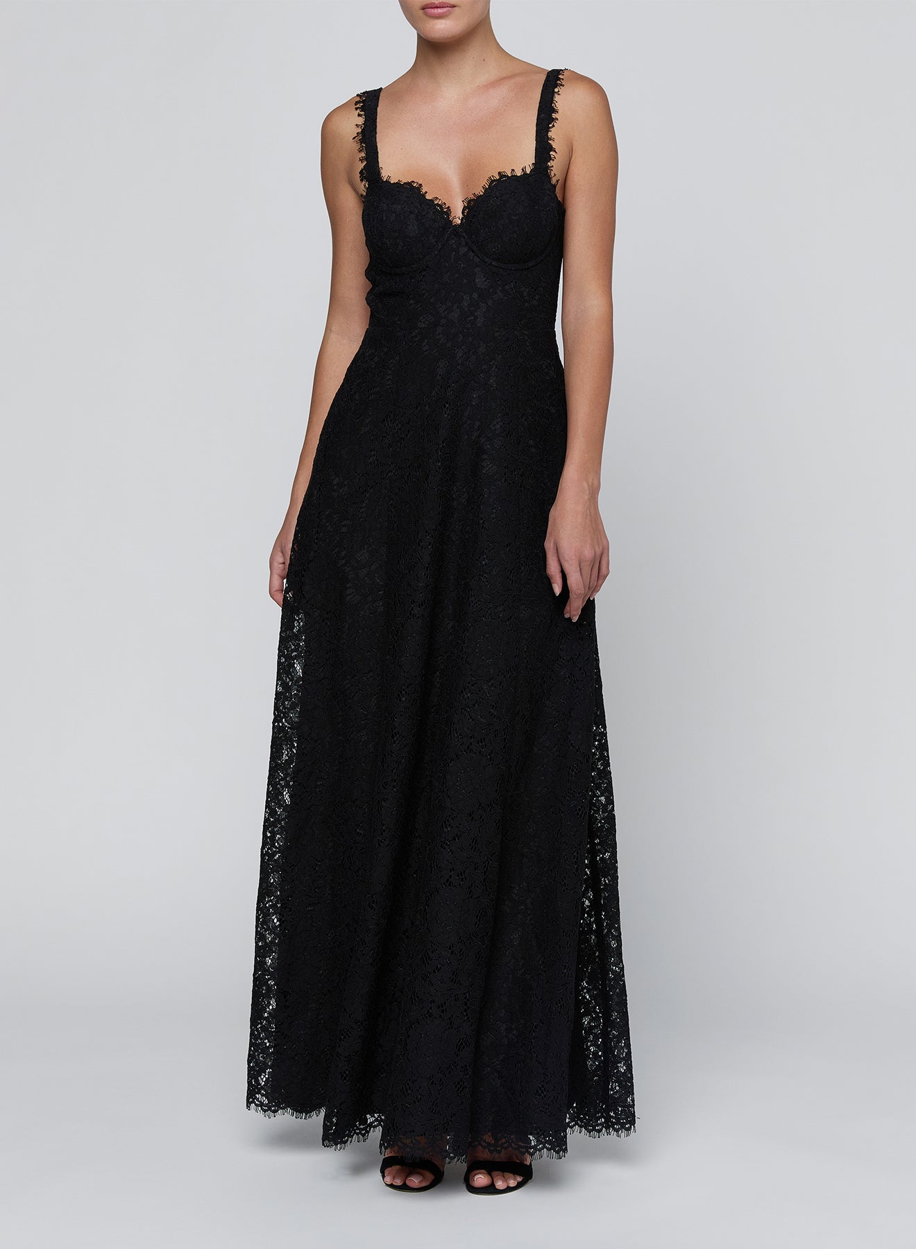 L'AGENCE - Women - Black Sutton Lace Maxi Dress