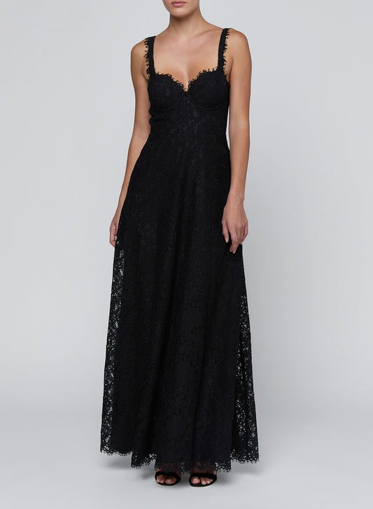 L'AGENCE - Women - Black Sutton Lace Maxi Dress