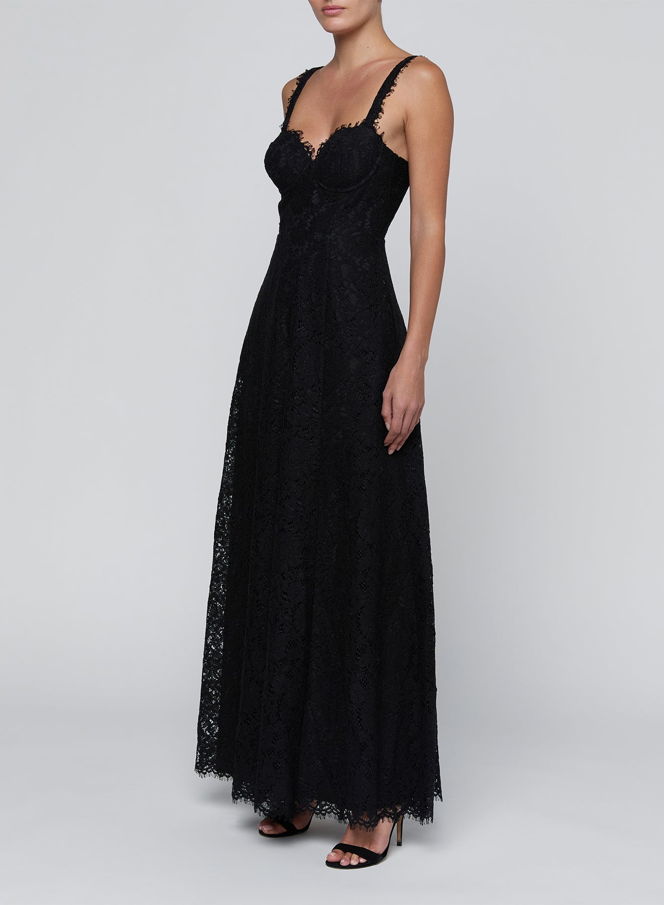 L'AGENCE - Women - Black Sutton Lace Maxi Dress