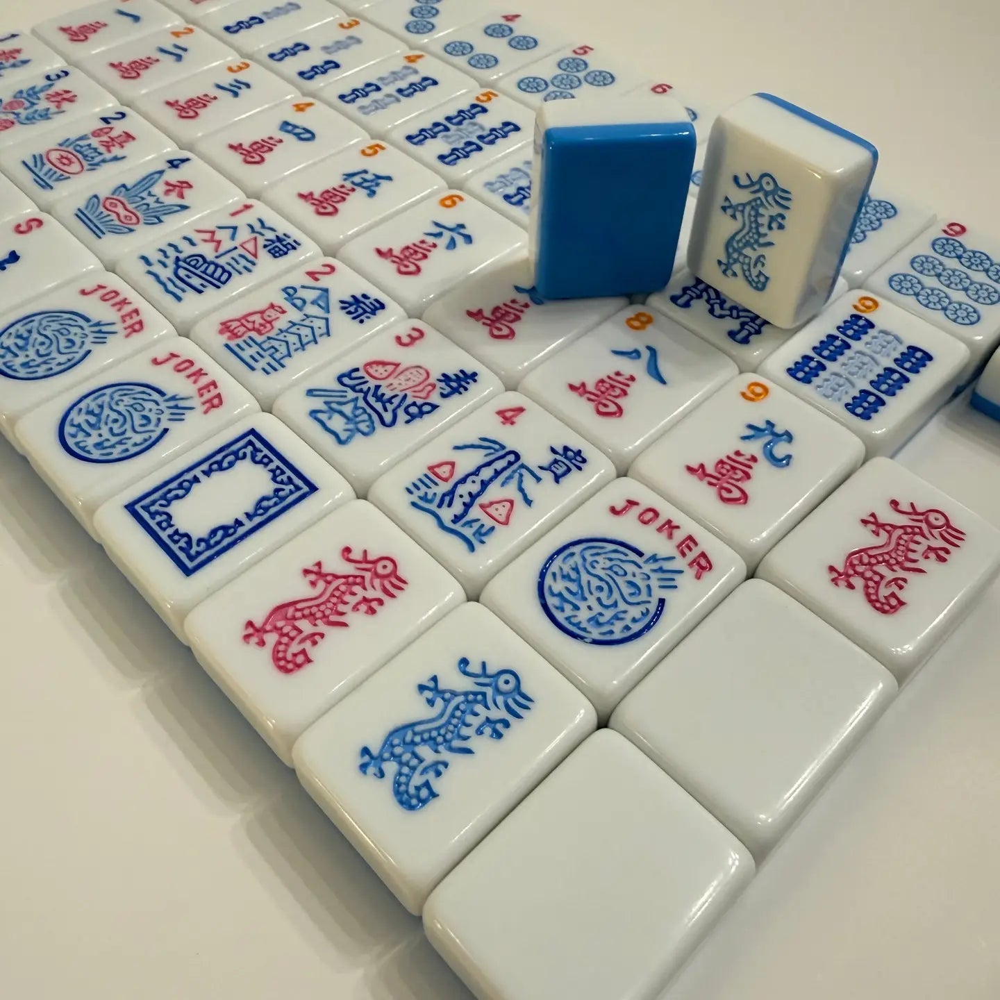 Mahjong Tiles - Bubble Pop – American Mahjong Tile Set  Blue