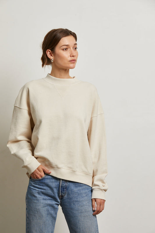 Perfect White Tee - Women - Sugar Blake Oversized Crew Sweatshirt