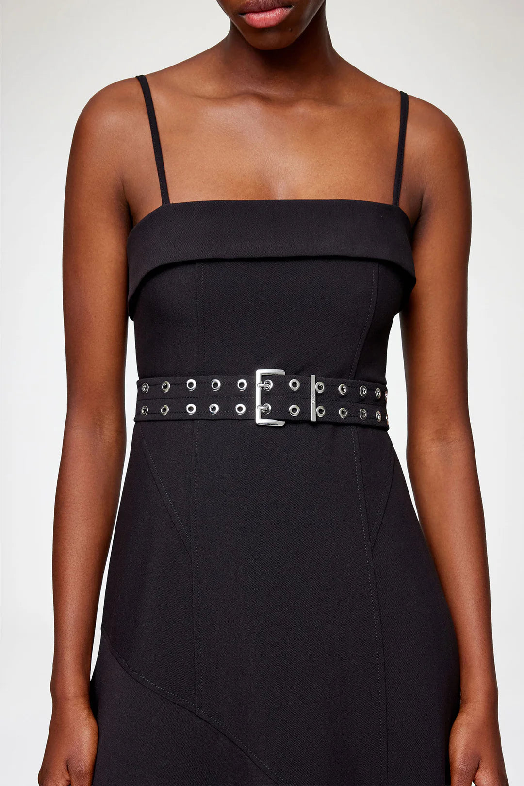 GANNI - Women - Black  Future Twill Suiting Long Asymmetrical Dress