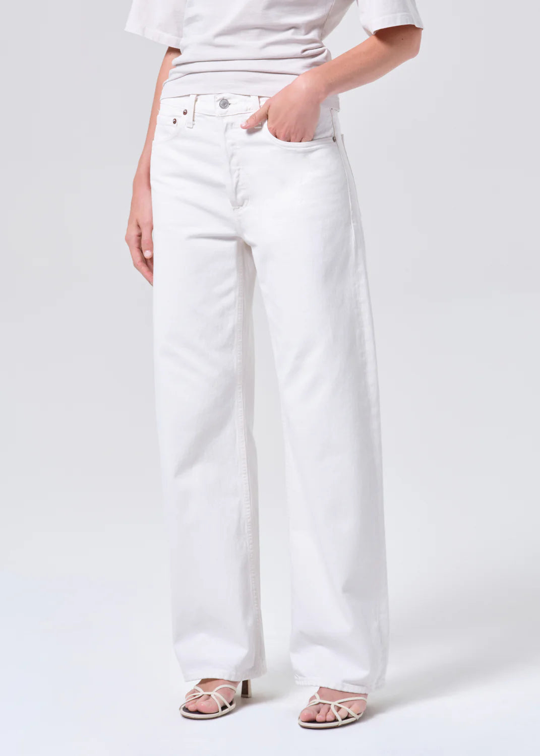 AGOLDE  - Women - Chalk White Arc Jean