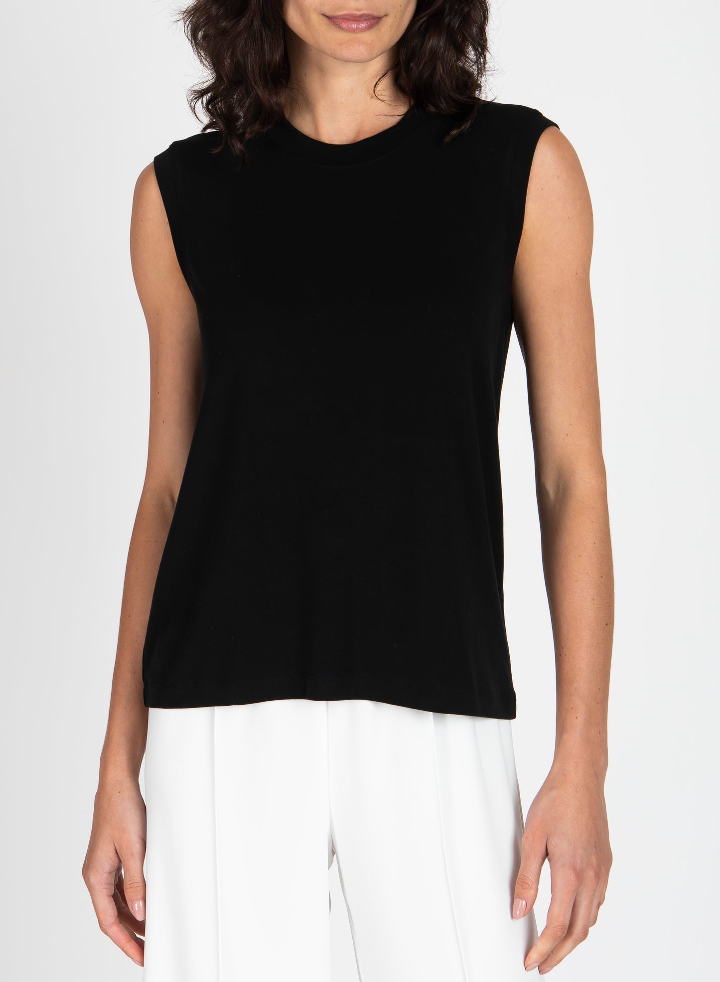 ATM Collection - Women - Black Sleeveless Muscle Tee