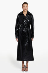 Amanda Uprichard - Women - Black Patent Leather Lansing Coat