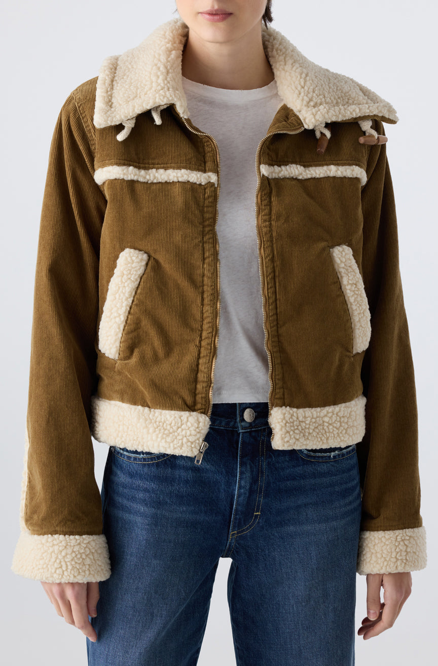 AMO Denim - Women - Cumin Betty Cord Shearling Jacket