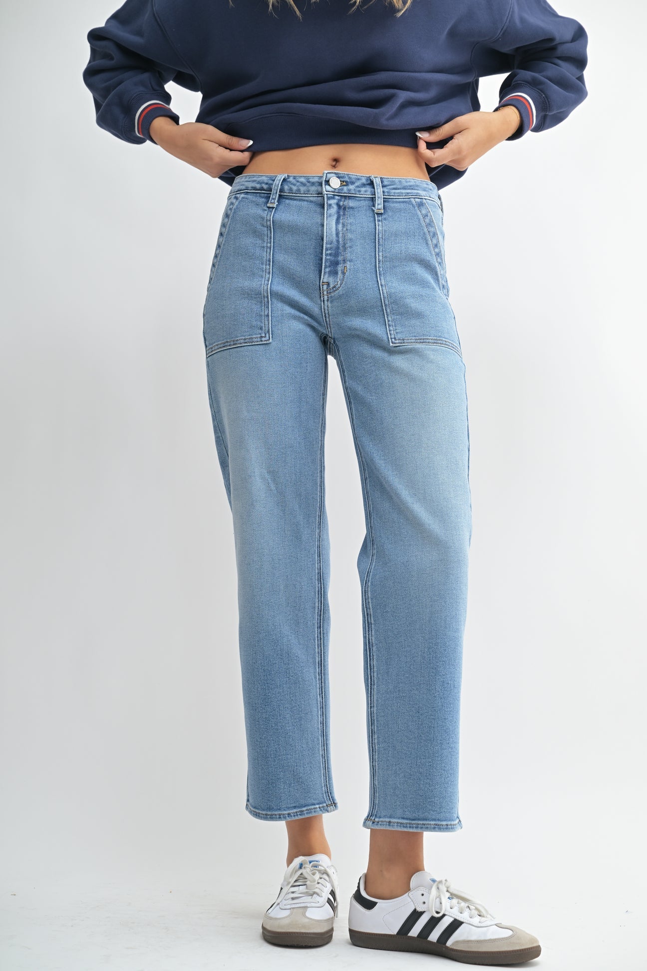 Guys N Gals - Women - Light Denim The Utility Pocket Straight