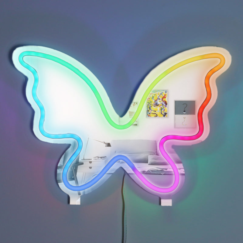 Guys N Gals - Neon Art Desktop & Wall/Mirror Sign-Butterfly