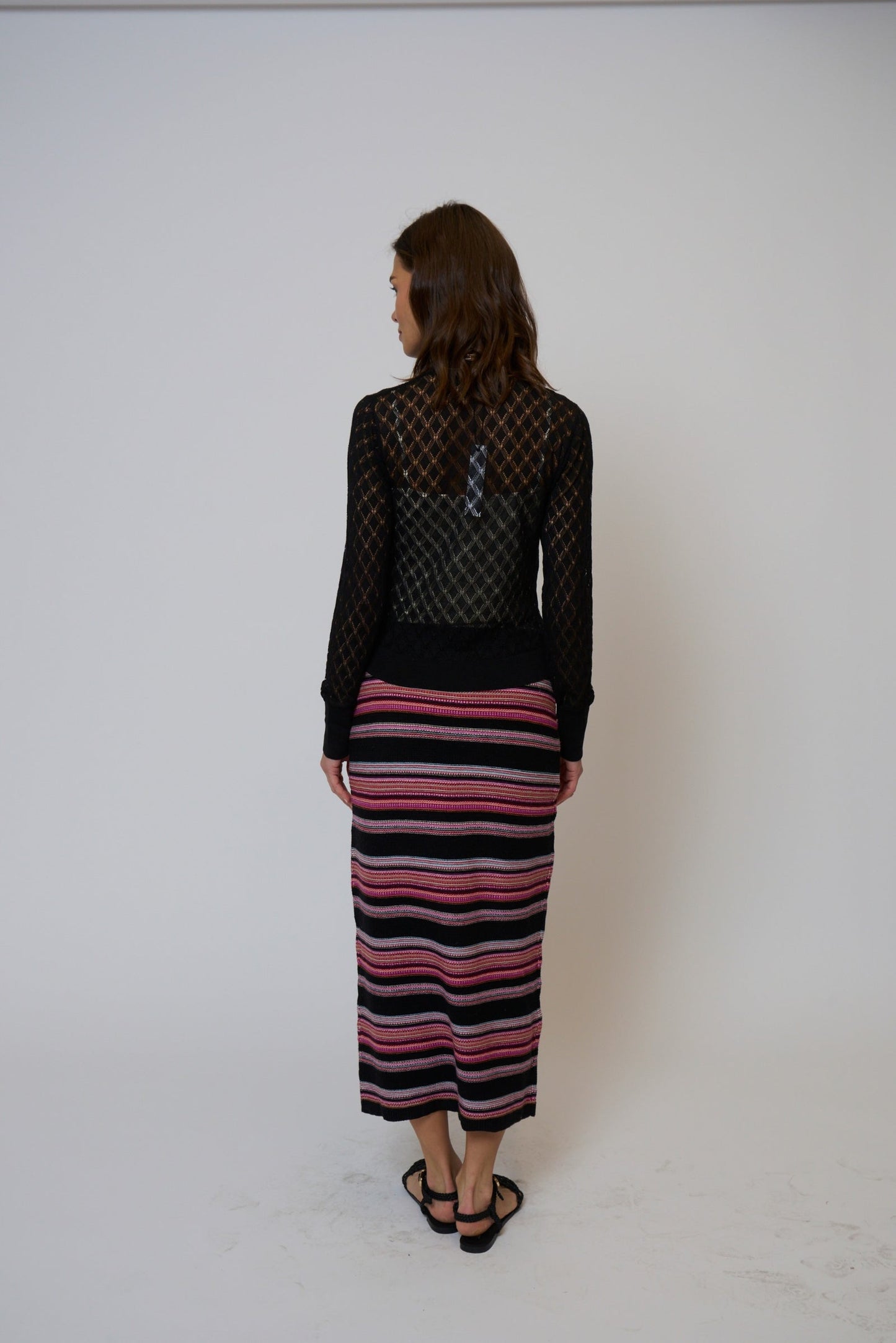 Central Park West - Women - Black Lilla Pointelle Crew