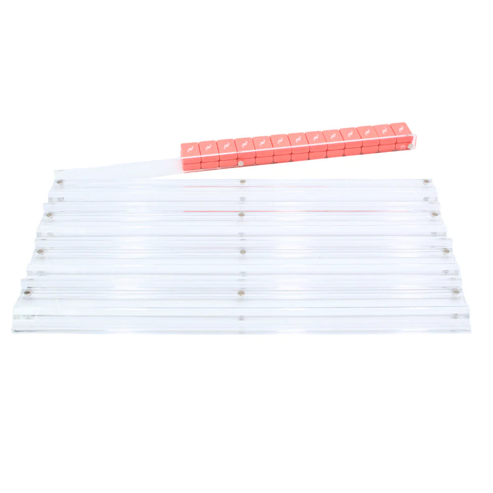 My Fair Mahjong -  4  Clear Acrylic Mahjong Racks + Pushers Clear