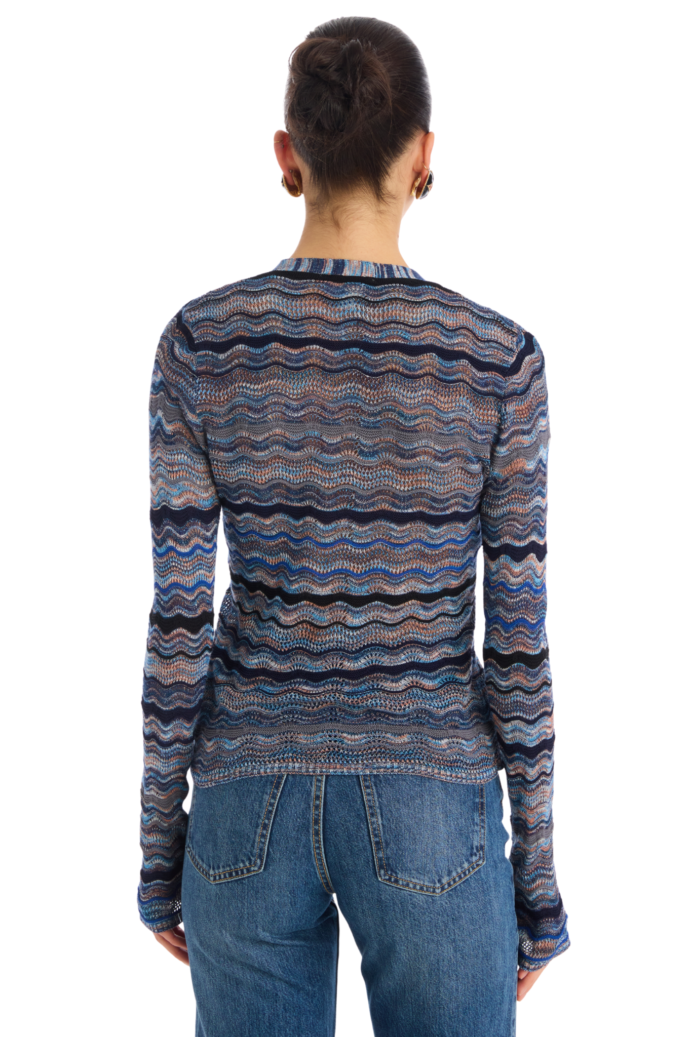 Allison - Women - Navy Space Dye Colleen Cardigan