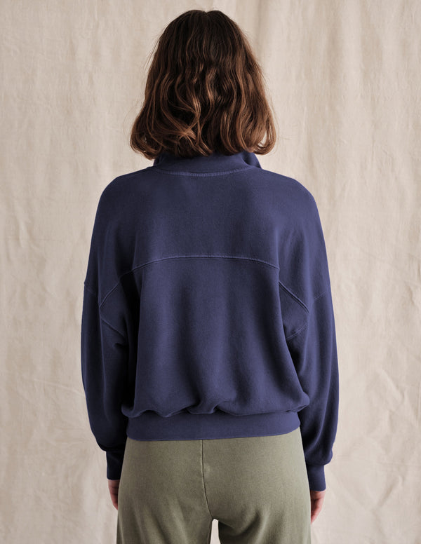 Sundry - Women - Pigment Navy 1/2 Zip Sweatshirt