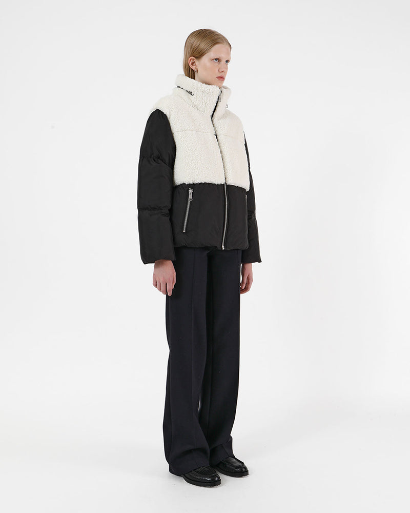Apparis - Women - Ivory & Noir Phoebe Puffer Jacket