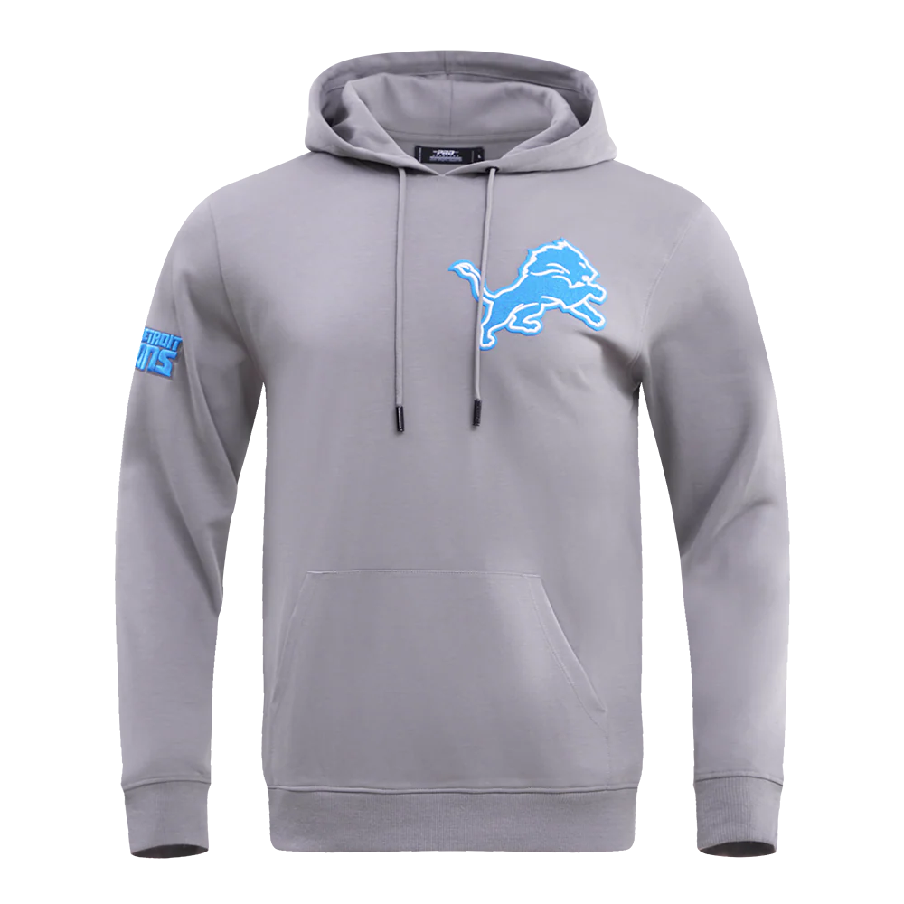 Mens- Grey NFL  Detroit Lions Classic Mens Hoodie