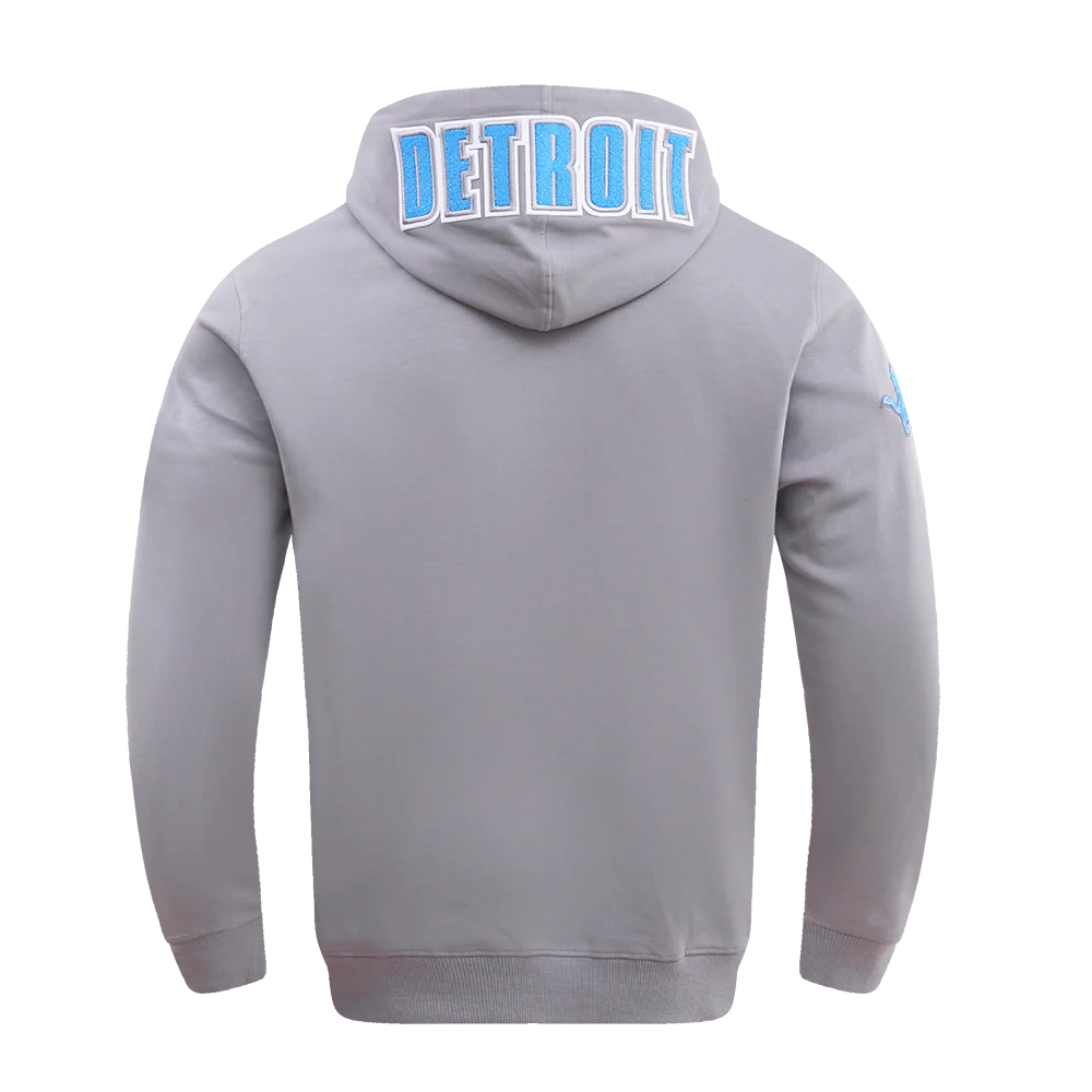 Mens- Grey NFL  Detroit Lions Classic Mens Hoodie