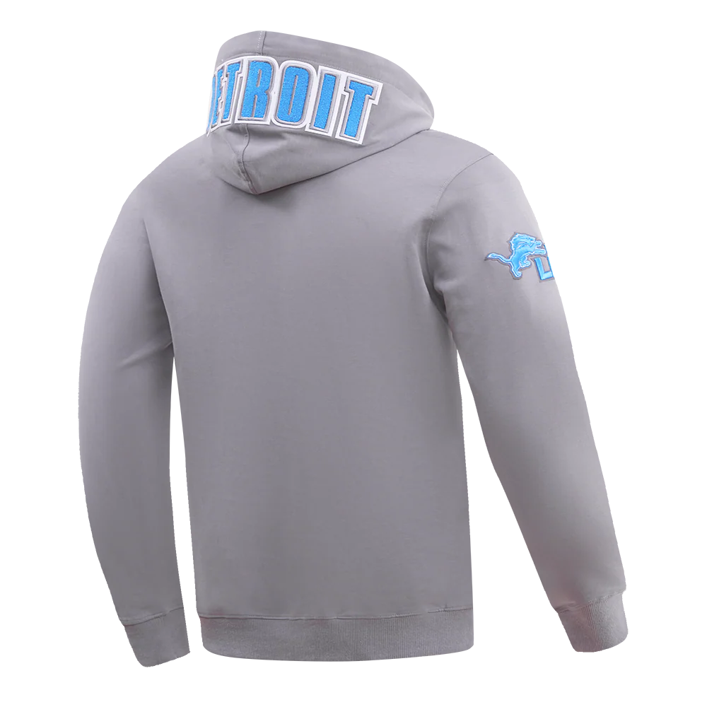 Mens- Grey NFL  Detroit Lions Classic Mens Hoodie