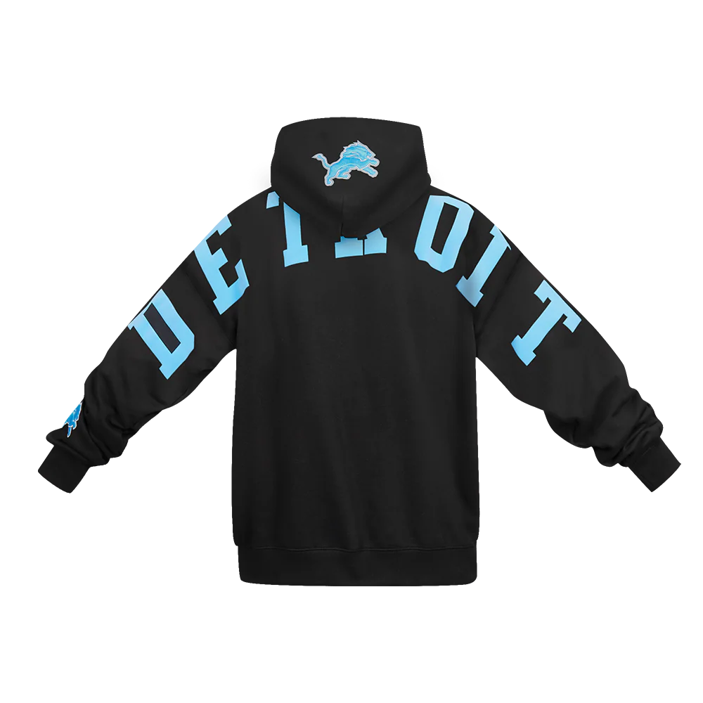 Mens - Black NFL Detroit Lions Wingspan Hoodie
