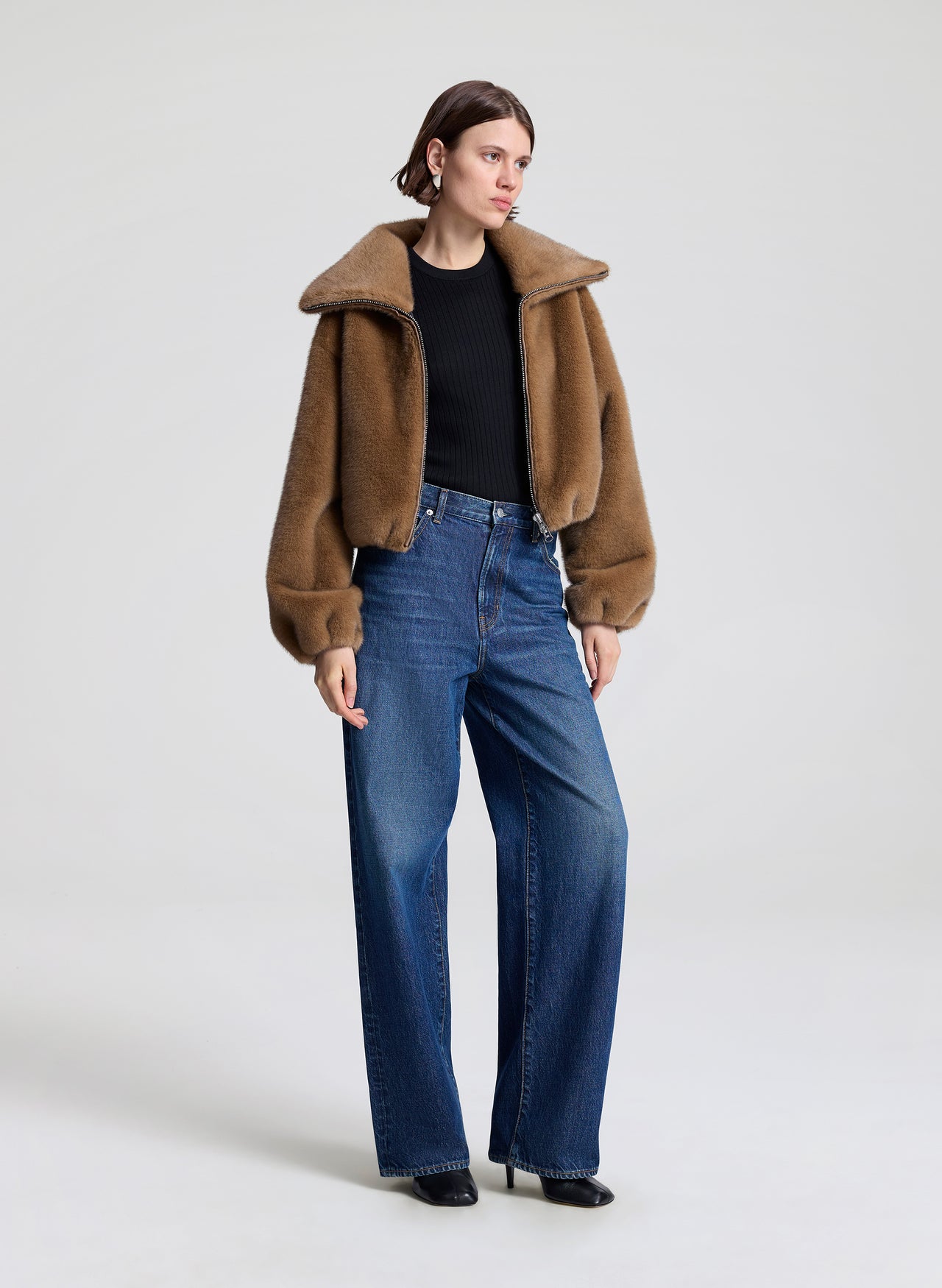 アウター CARAMEL CHEE COAT ZARA BOUCLÉ COAT CARAMEL FLAT POCKETS BUTTON-UP NEW FW24 XS