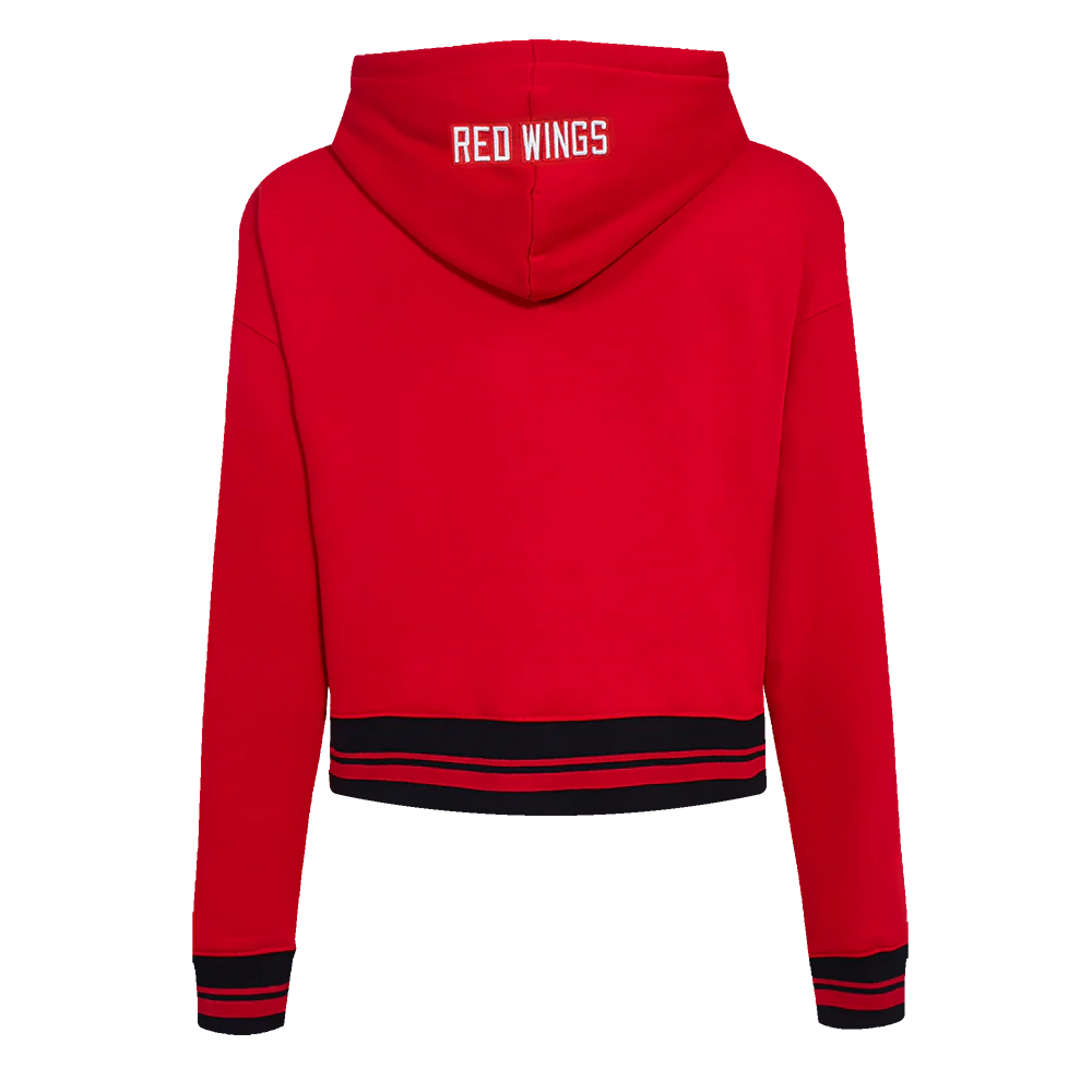 Pro Standard - Women - Detroit Red Wings Script Tail Fleece Cropped Pullover Hoodie