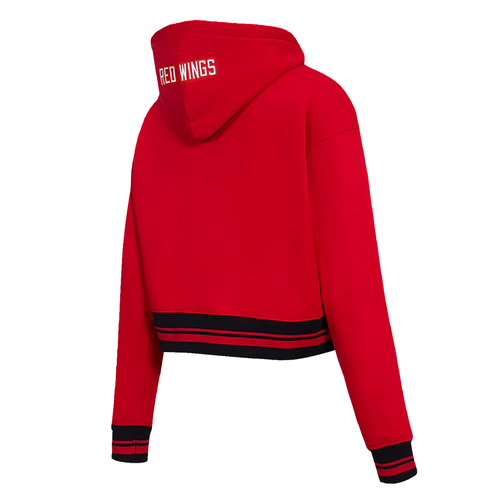 Pro Standard - Women - Detroit Red Wings Script Tail Fleece Cropped Pullover Hoodie