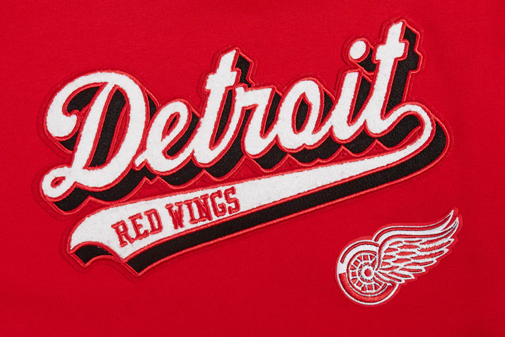 Pro Standard - Women - Detroit Red Wings Script Tail Fleece Cropped Pullover Hoodie