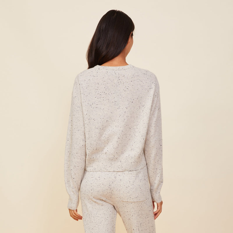 Monrow - Women - Ash Neps Cashmere Crew Neck Sweater