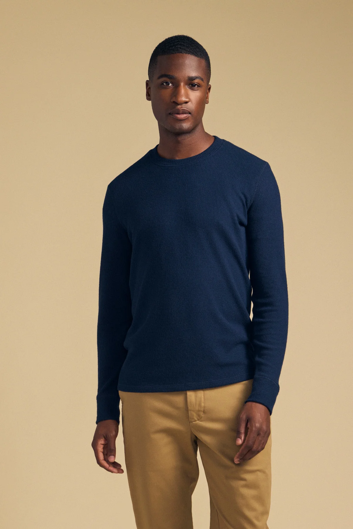 Velvet by Graham & Spencer - Men - Navy Tolliver Thermal Crew