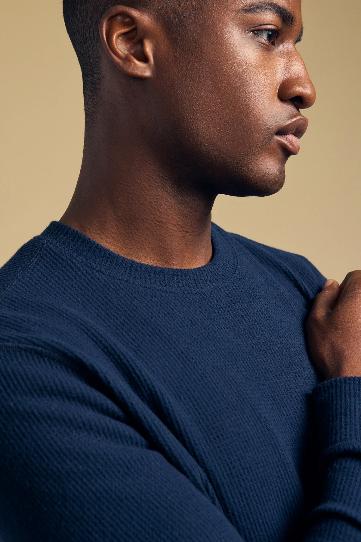 Velvet by Graham & Spencer - Men - Navy Tolliver Thermal Crew