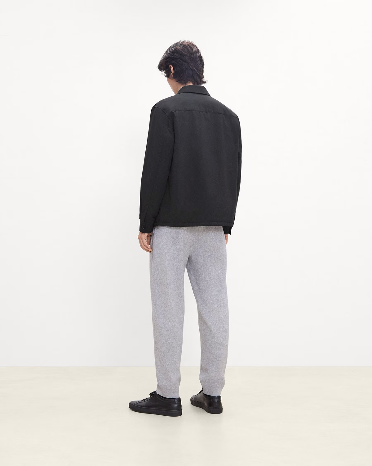 Theory - Men - Black Overshirt in Motion Nylon