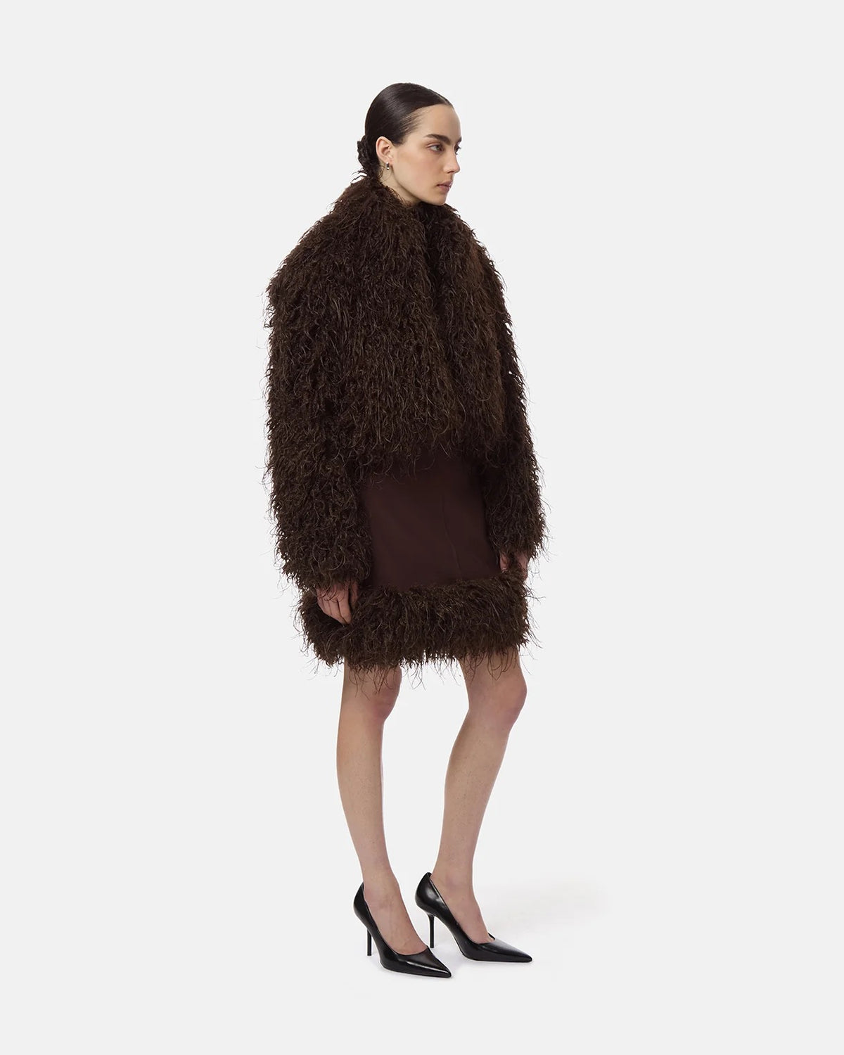 Apparis - Women - Deep Brown Ginette Mongolian Jacket