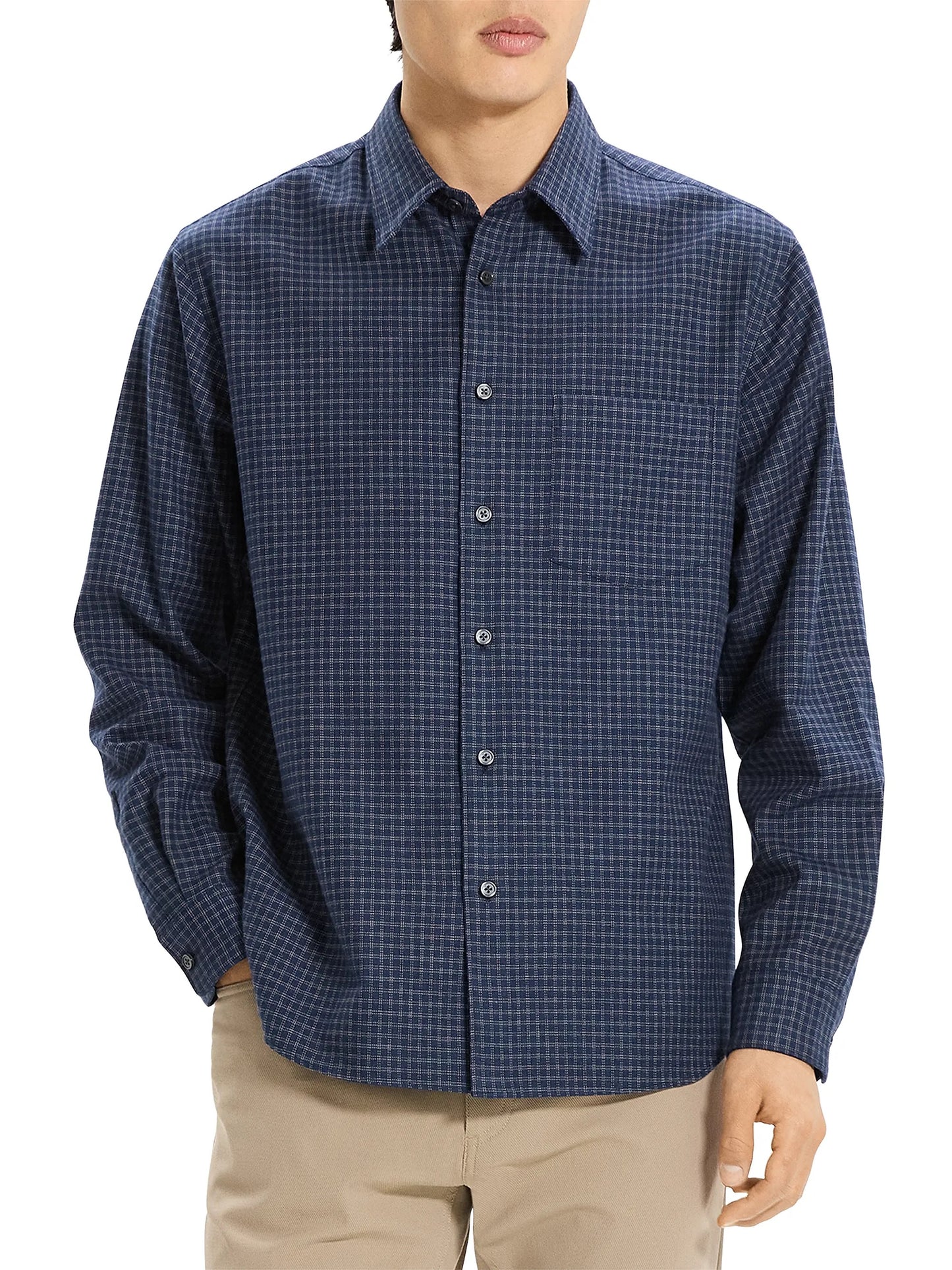 Theory- Men - Baltic Multi  Weekend Shirt