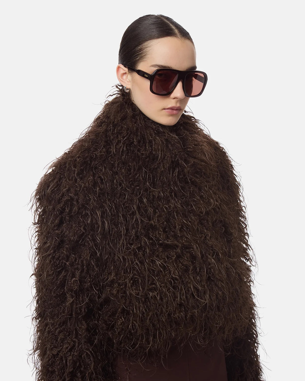 Apparis - Women - Deep Brown Ginette Mongolian Jacket