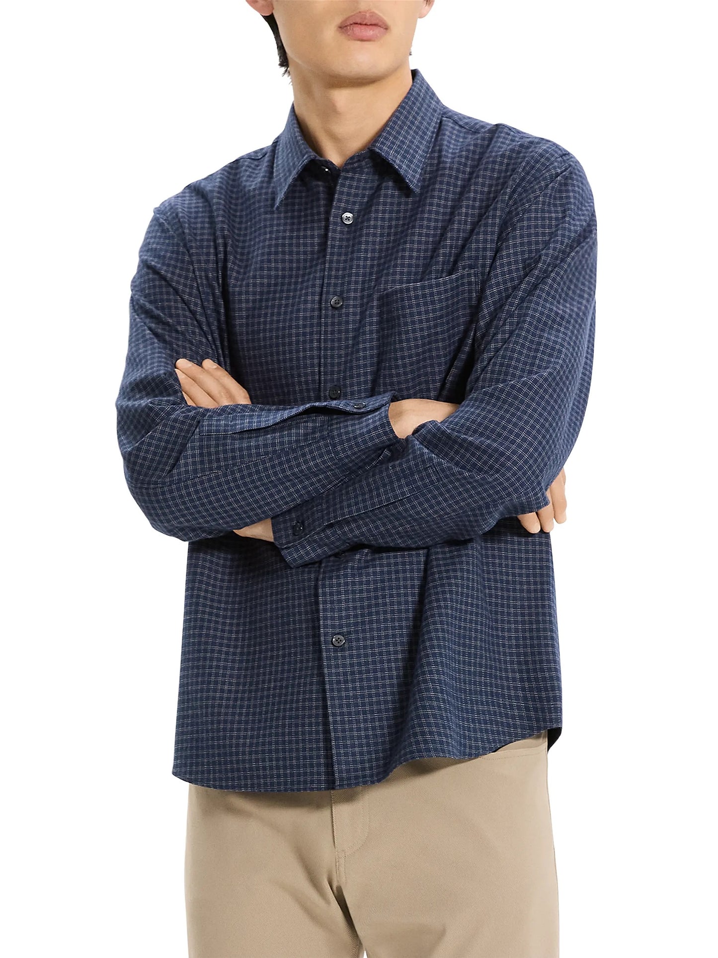 Theory- Men - Baltic Multi  Weekend Shirt