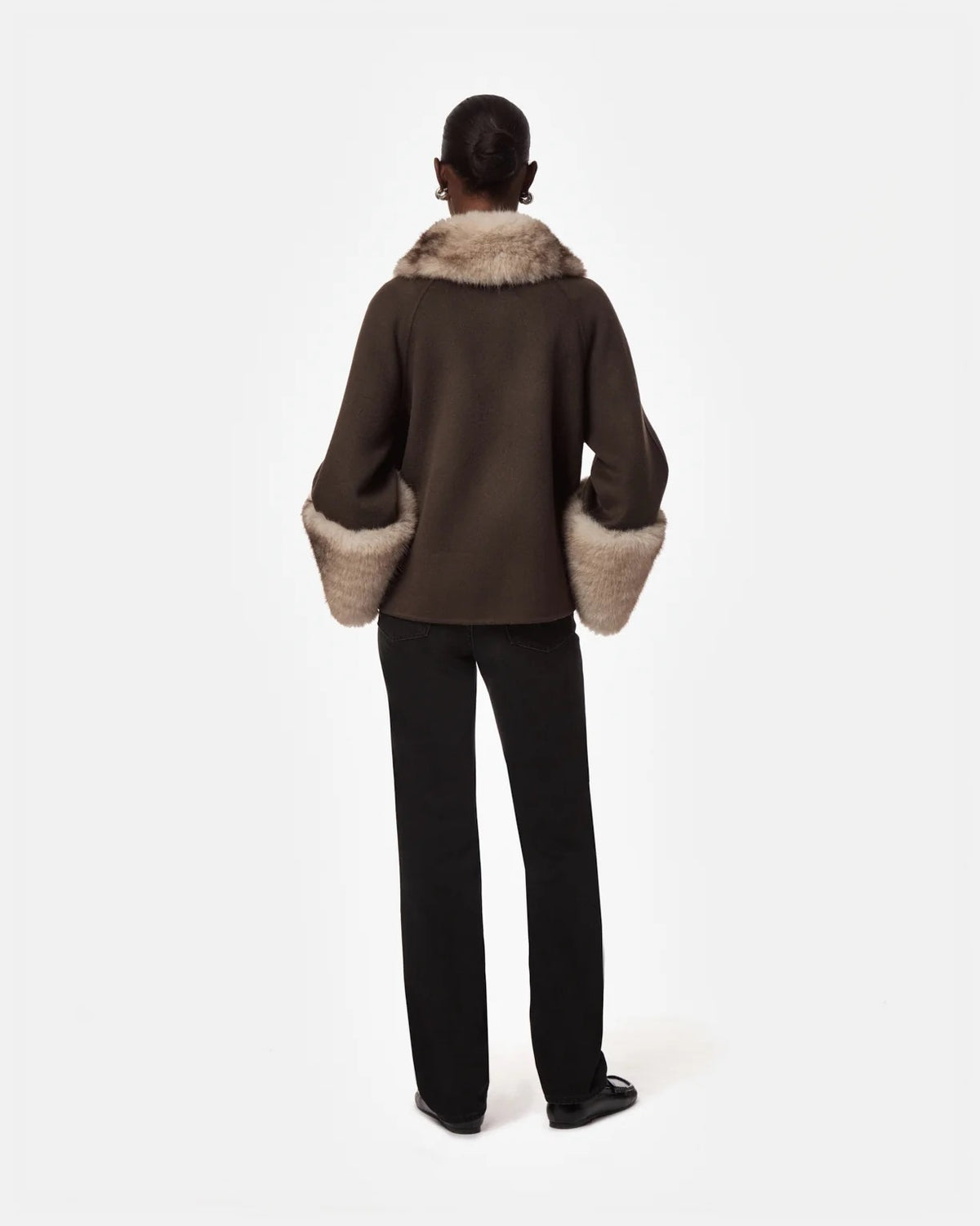 Apparis - Women - Brown/Grey Mink Judie Wool Coat