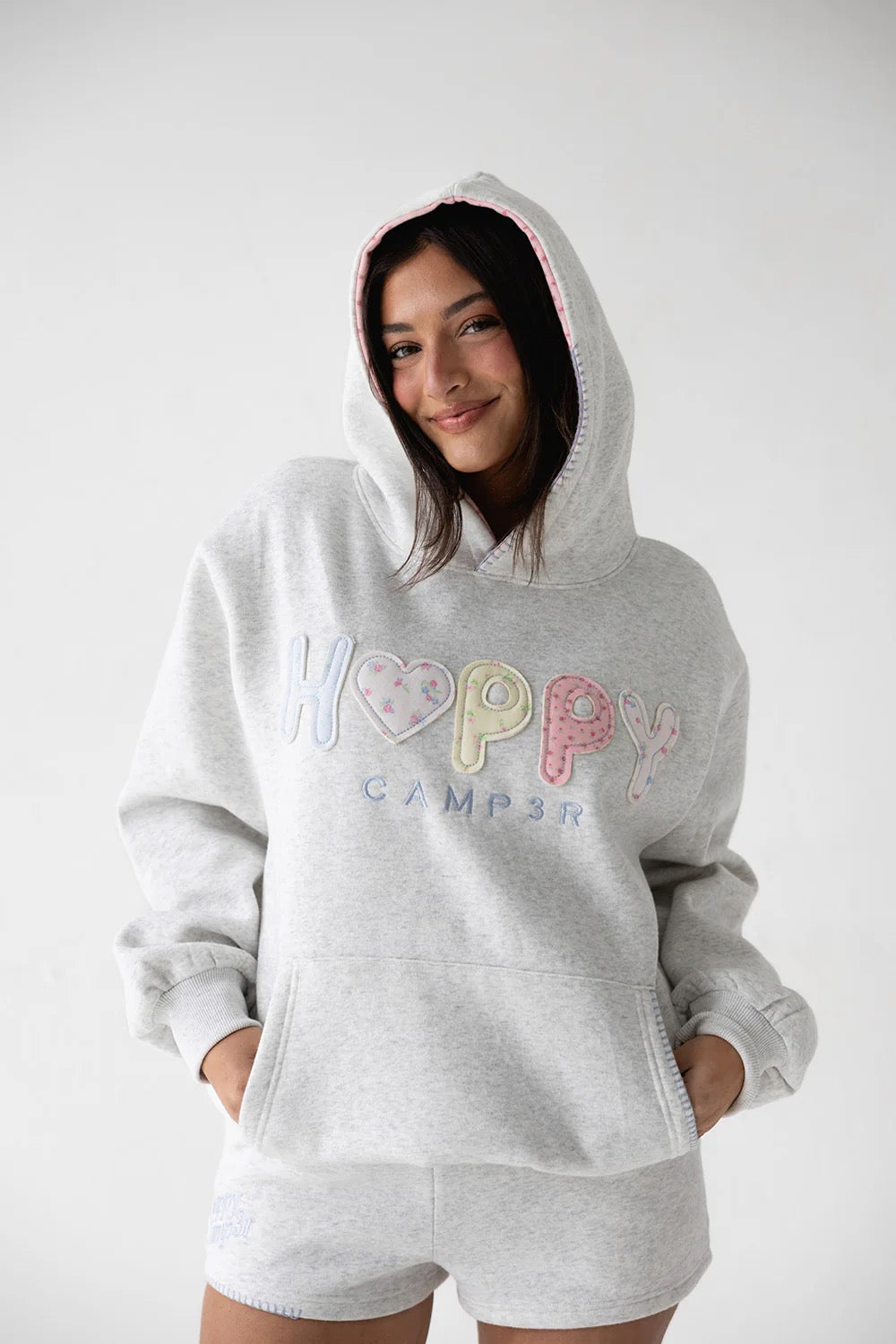 Happy Camp3r - Women - Heather Grey Happy State Of Mind Hoodie
