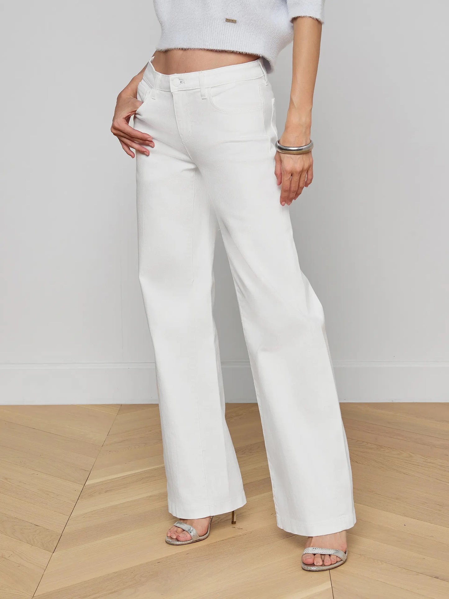L'AGENCE - Women - Blanc Joanne Low-Rise Wide_Leg Jean