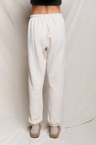 Perfect White Tee - Whitecap Grey Stevie Easy Sweatpant