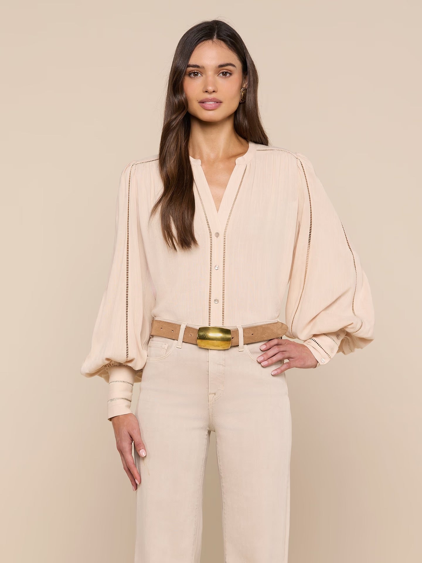 L'AGENCE - Women - Biscuit Kiera Blouse