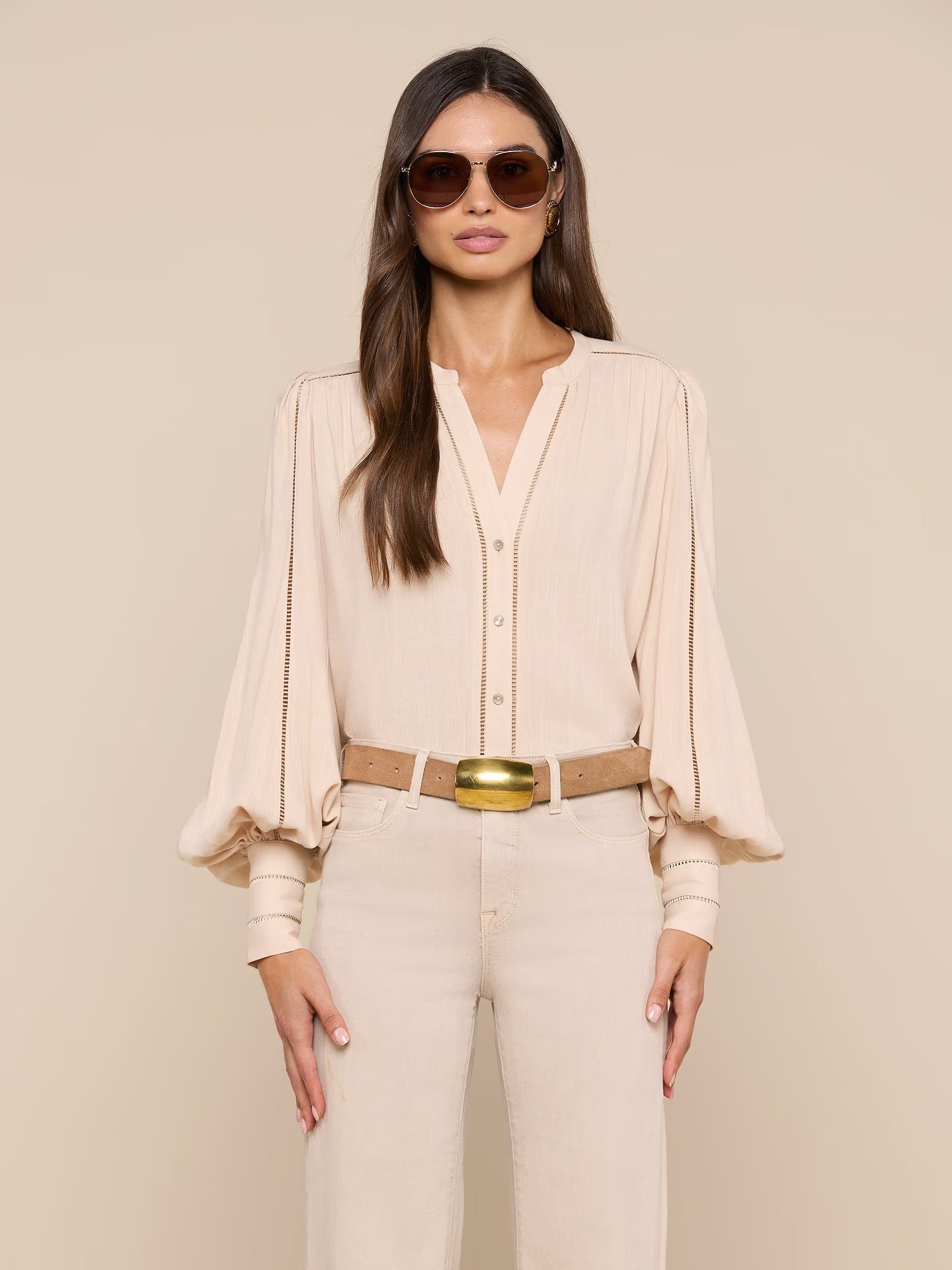 L'AGENCE - Women - Biscuit Kiera Blouse