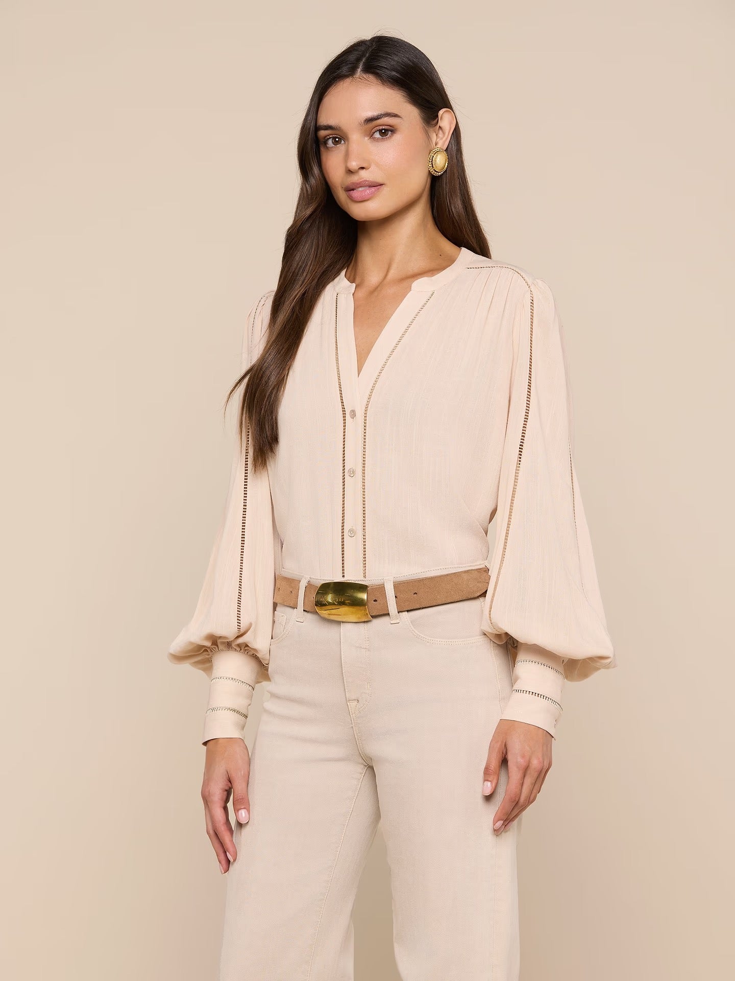 L'AGENCE - Women - Biscuit Kiera Blouse